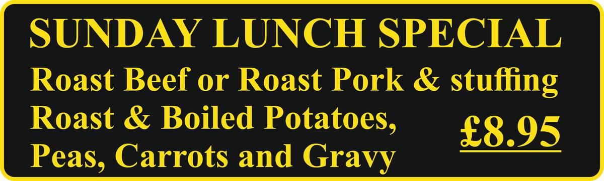 Sunday Lunch Roast Dinner Towyn